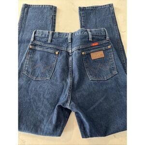 Wrangler jeans made in the USA Vintage Womens 13 Blue 31x32 Cowboy Rodeo Patch